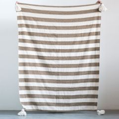 Metallic Stripe Cotton Blanket