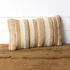 Textured Stripes Lumbar Pillow