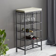 Industrial Farmhouse Wine Storage Shelf Rack