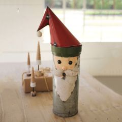 Upcycled Canister Santa Claus