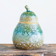 Reactive Glaze Stoneware Pear Jar