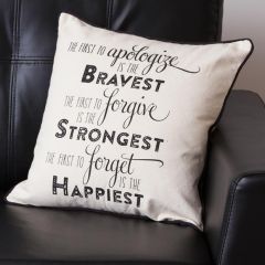 Words To Live By Cotton Throw Pillow