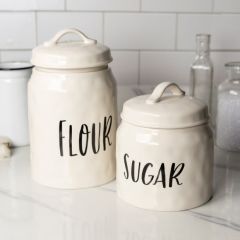 Ceramic Kitchen Canisters Set of 2