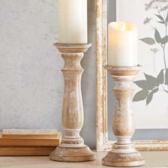 Simple Style Candle Stands Set of 2