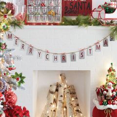 Antique Style MERRY CHRISTMAS Garland