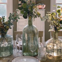 Elegant Glass Bottle Vases Set of 3