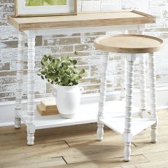 Simple Farmhouse Round Accent Table