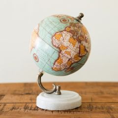 Stunning World Globe With Marble Stand