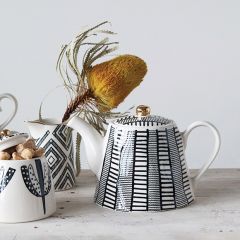 Stoneware Teapot With Pattern