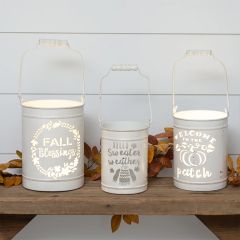 Fall Accents Cutout Lantern Collection Set of 3