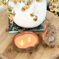 Fall Chai Tea Pumpkin Shaped Dough Bowl Candle