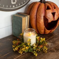Fall Charms Candle Ring Wreath