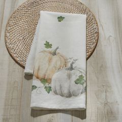 Fall Charms Water Color Pumpkin Tea Towel Set of 2