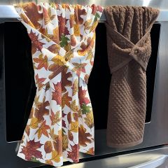 Fall Leaves Kitchen Towel Set of 2