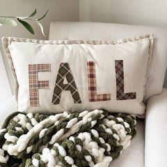 Fall Plaids Cotton Accent Pillow