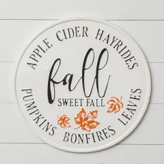 Fall Sweet Fall Round Wall Sign