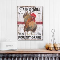 Farm and Mill Rooster Canvas Wall Art