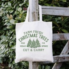 Farm Fresh Christmas Trees Canvas Tote Bag