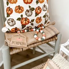 Farm Fresh Pumpkins Wood Bead Garland