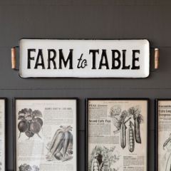 Farm To Table Metal Decorative Tray
