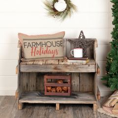 Farmhouse Holidays Rustic Accent Pillow