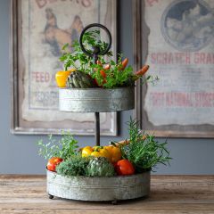 Farmhouse Metal 2 Tier Display Tray