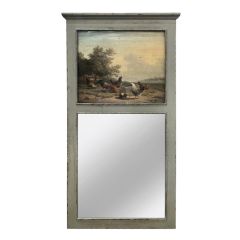 Farmhouse Mirror With Attached Painting