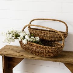 Farmhouse Oval Nesting Basket Set of 2