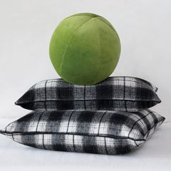 Farmhouse Plaid Accent Pillow