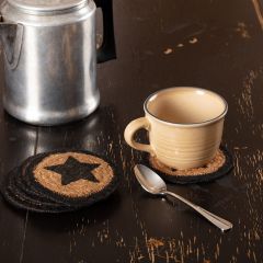 Farmhouse Star Jute Coaster Set of 6