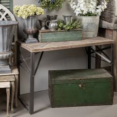 Farmhouse Wood And Metal Table