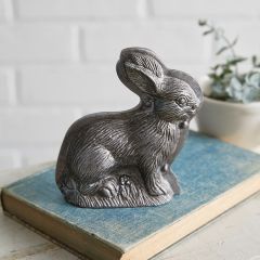 Faux Chocolate Mold Aluminum Bunny Figure