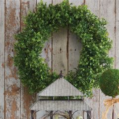 Faux Decorative Boxwood Wreath