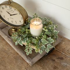 Faux Mixed Ivy Candle Ring
