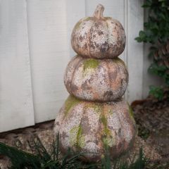 Faux Weathered Concrete Pumpkin Stack