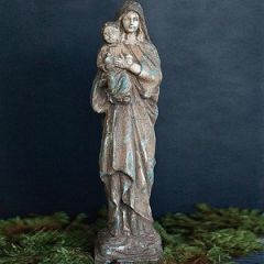 Reproduction of Vintage Virgin Mary and Child Statue
