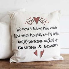 Grandma And Grandpa Throw Pillow