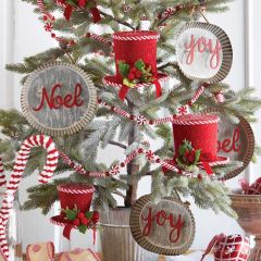 Holiday Word Ornaments Set of 2