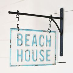 BEACH HOUSE Hanging Bracket Sign