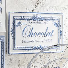 Embossed Metal Chocolat Sign