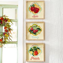 Framed Fruit Wall Art Set of 3
