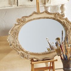 Fir Wood Farmhouse Mirror Tray