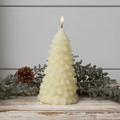 Flameless Ivory Christmas Tree Candle