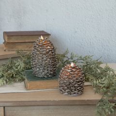 Flameless Pinecone Candle