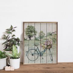 Floral Bike Print Wall Art