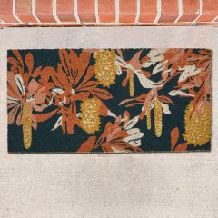 Floral Print Coir Door Mat