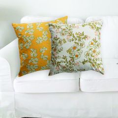 Floral Print Cotton Accent Pillows Set of 2