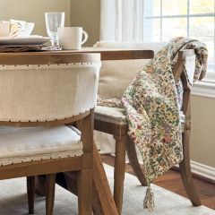 Floral Print Quilted Throw Blanket