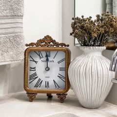 Floral Scroll Vintage Inspired Table Clock