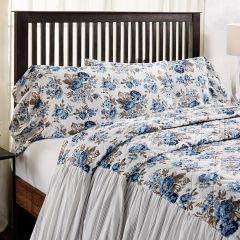 Floral With Ruffle Pillow Case Set of 2